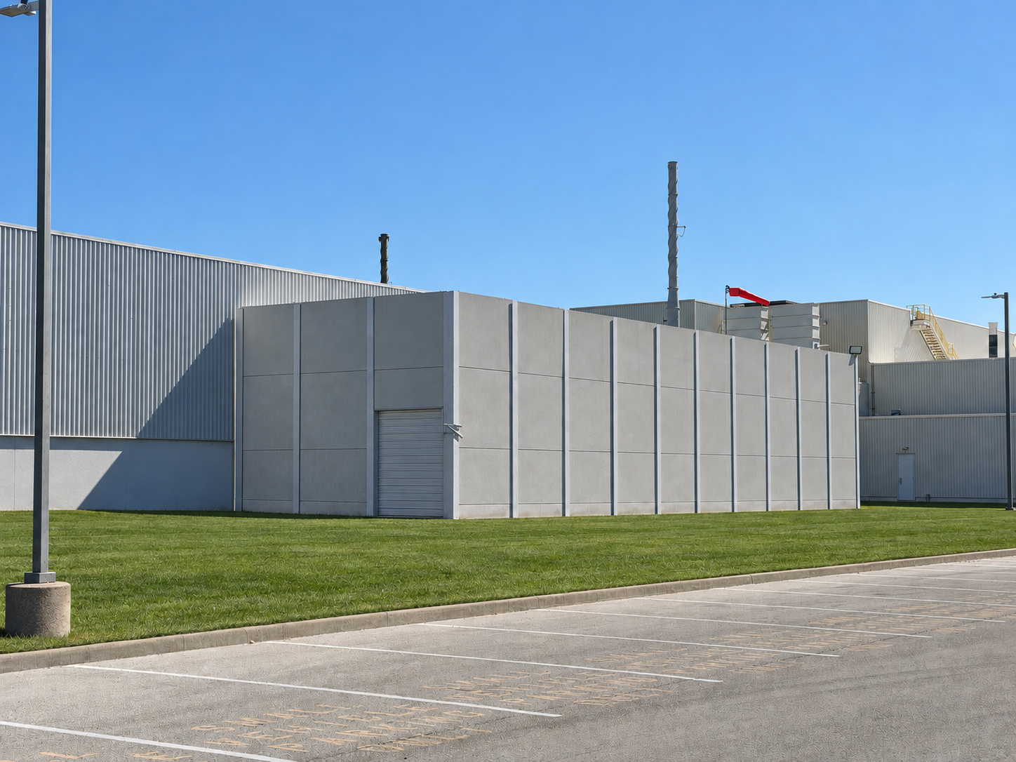 DATA CENTERS, BITCOIN FARMS, COMMERCIAL SCREEN WALLS & PRIVACY WALLS noise barrier application